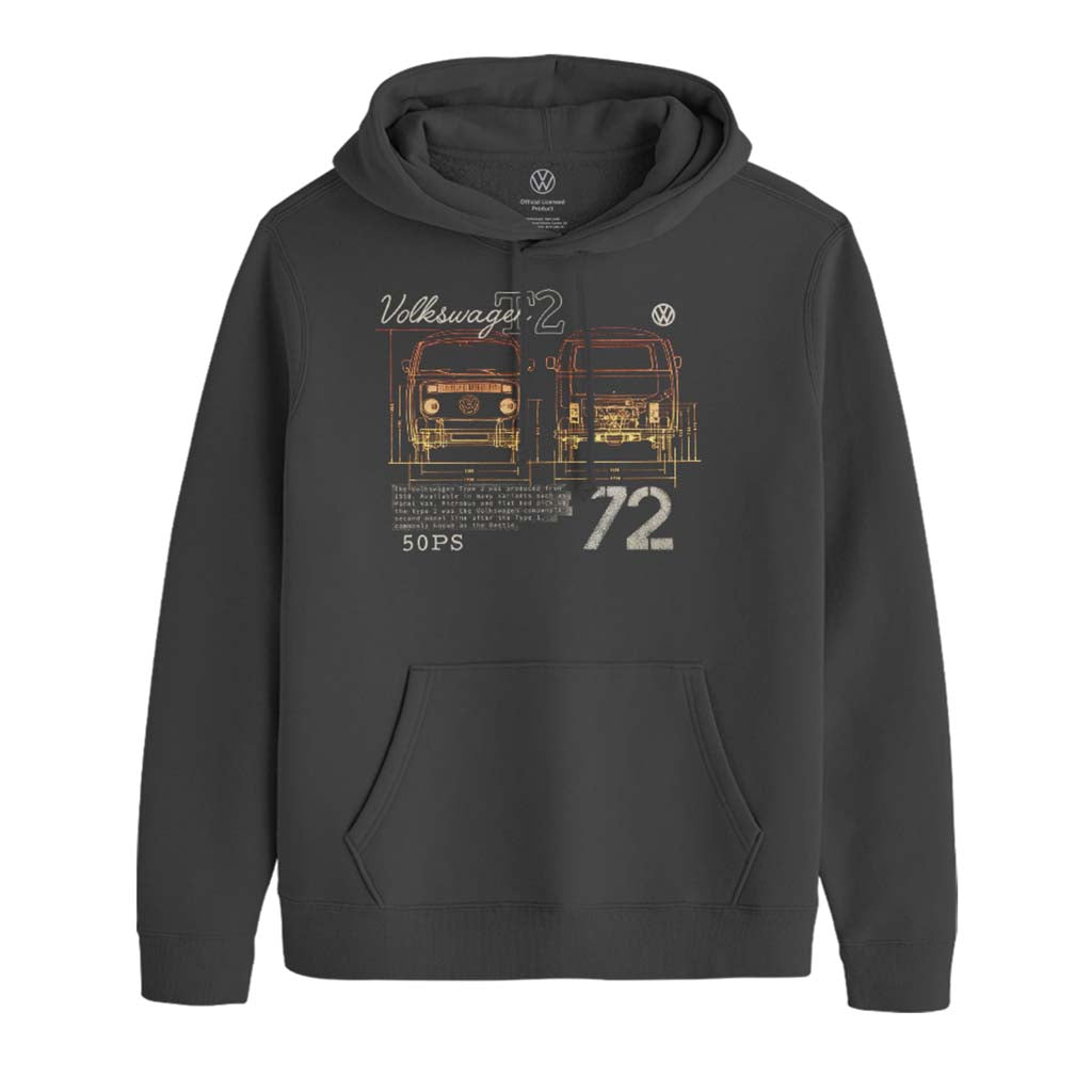 Volkswagen T2 Mini Van 72 Men's Hooded Sweatshirt product image 1