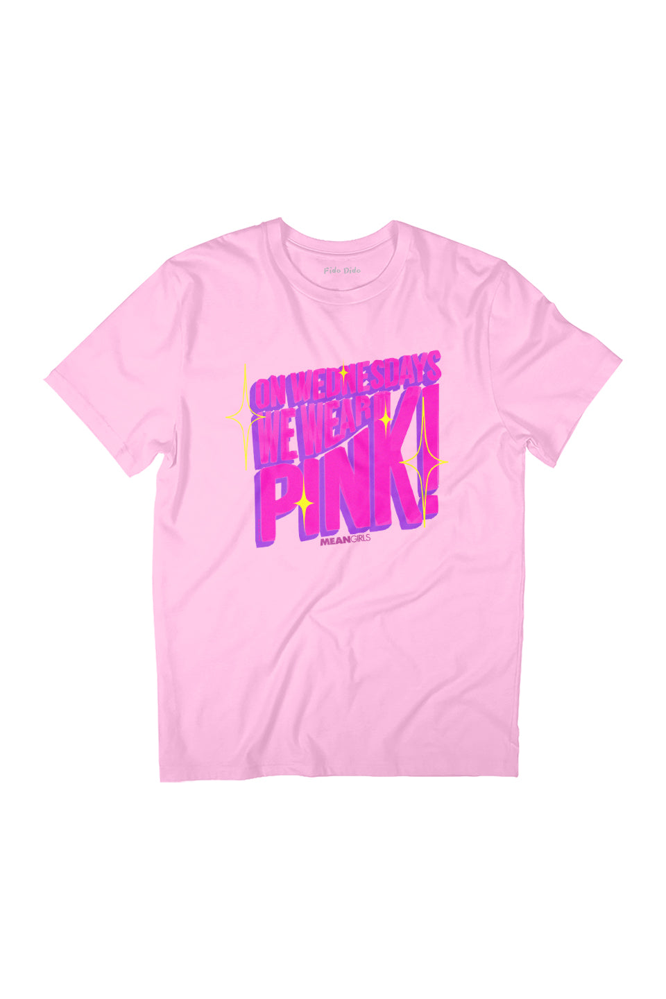 Mean Girls On Wednesdays We Wear Pink! Plastics Block Text product image 1