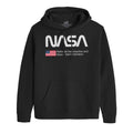 NASA Classic Worm Text Logo US Flag Men's Hooded Sweatshirt product image 1
