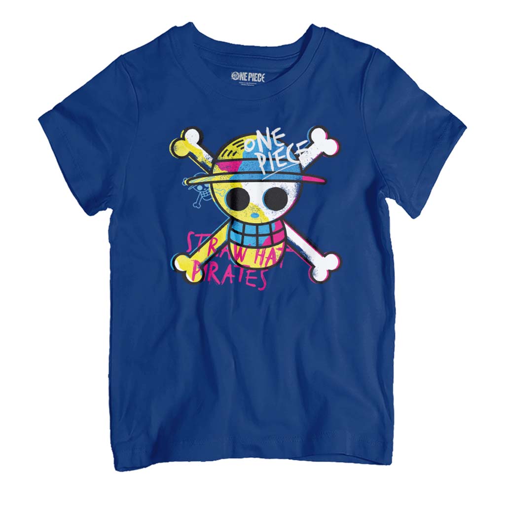 One Piece Straw Hat Pirates Colour Logo Monkey D Luffy Kid's T-Shirt