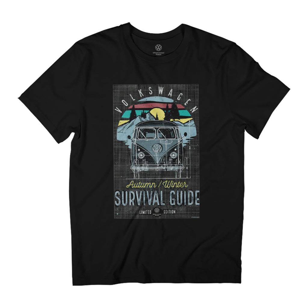 Volkswagen Type 2 T1 Campervan Survival Guide Men's T-Shirt product image 1