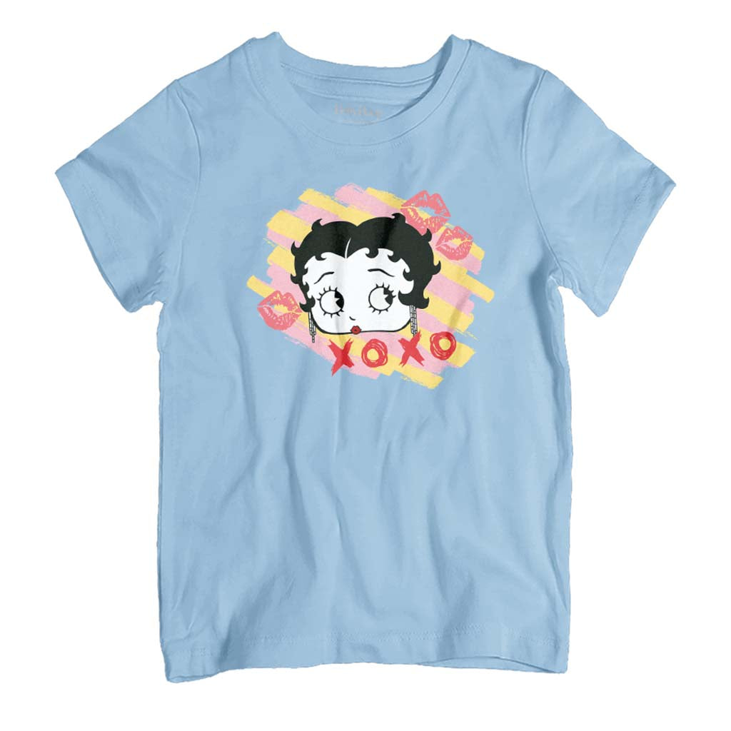 Betty Boop XOXO Lipstick Marks Kid's T-Shirt product image 1