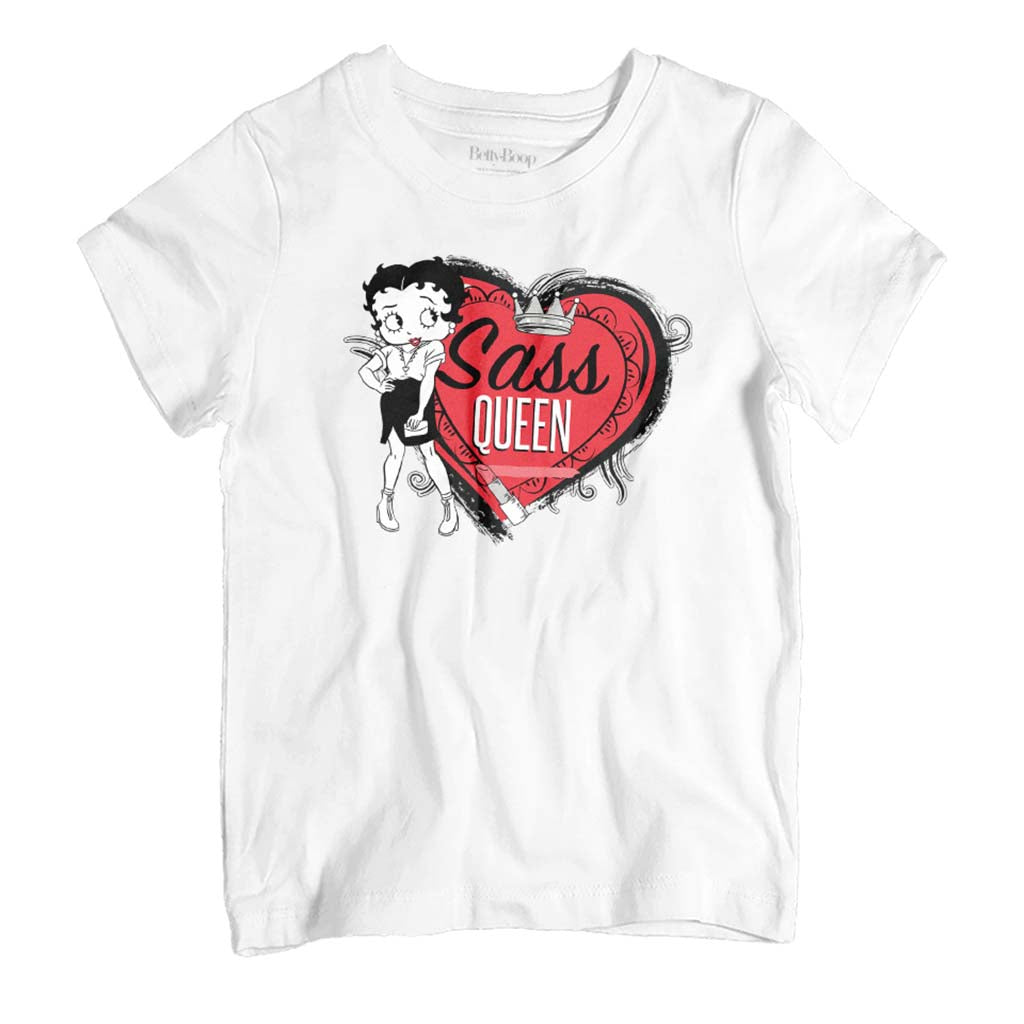 Betty Boop Sass Queen Crown Heart Kid's T-Shirt product image 1