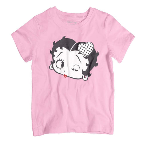 Betty Boop Dot Heart Wink Kid's T-Shirt product image 1