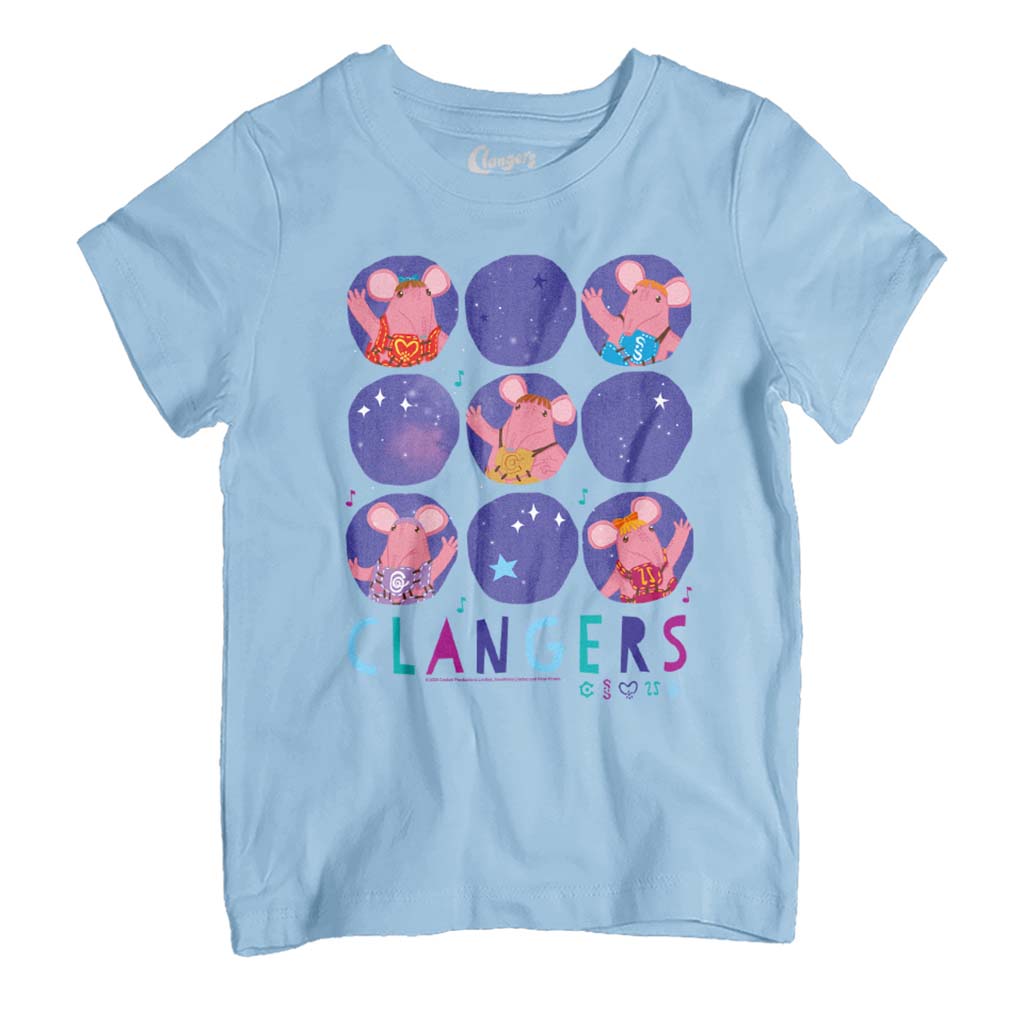 Clangers Family Waving Retro Kid's T-Shirt product image 1