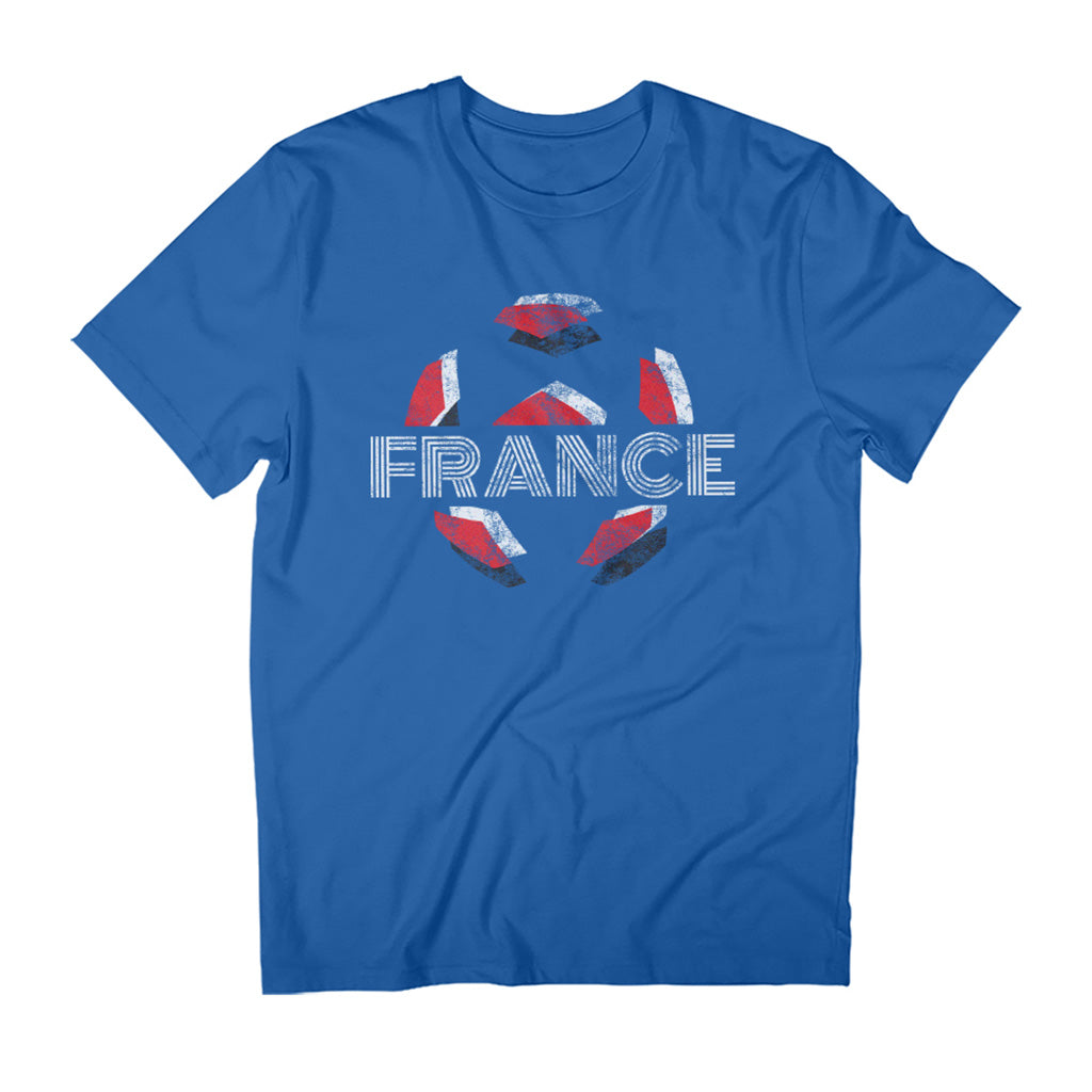 France Retro Ball Art World Cup Football Men's T-Shirt