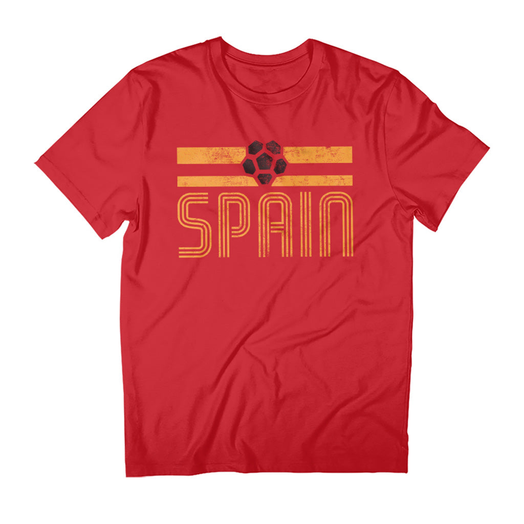 Spain Retro Stripe World Cup Football Men's T-Shirt