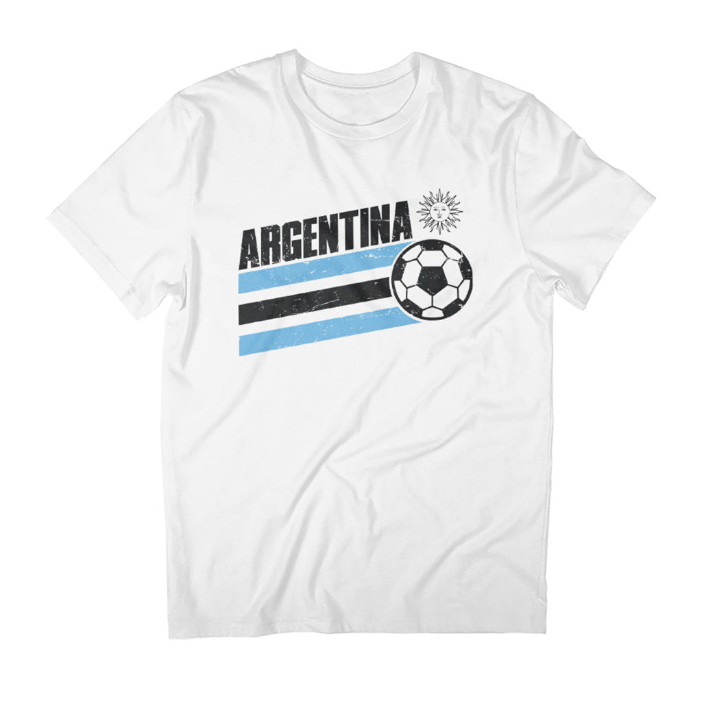 Argentina Sun World Cup Football Stripe Men's T-Shirt