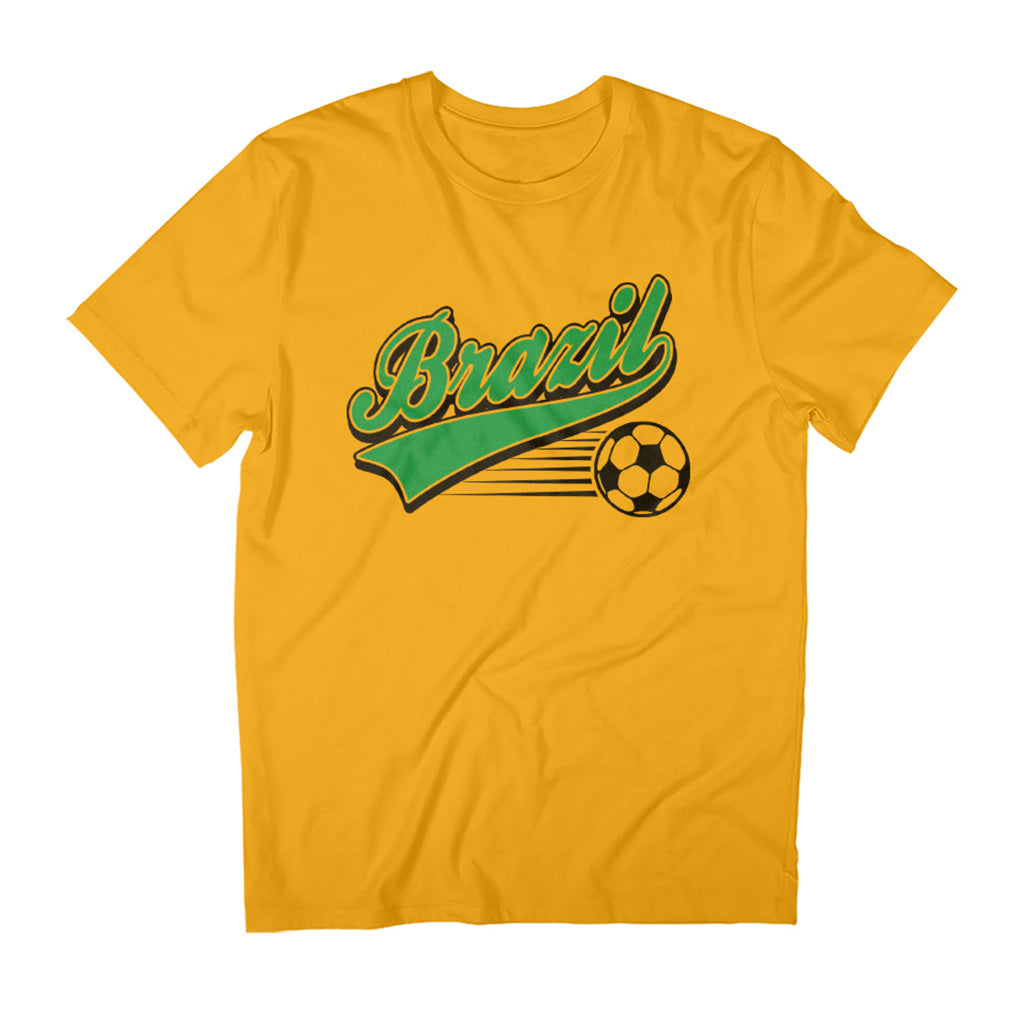 Brazil Sports Text World Cup Football Men's T-Shirt