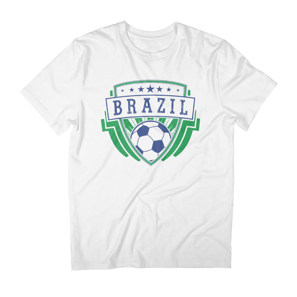 Brazil Emblem Badge World Cup Football Men's T-Shirt