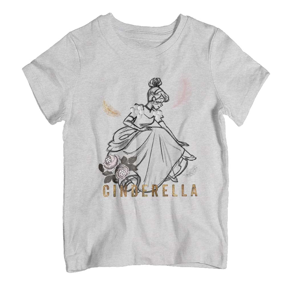 Disney Cinderella Roses And Feathers Sketch Kid's T-Shirt product image 1
