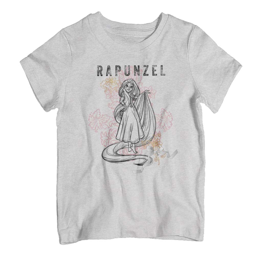 Disney Rapunzel Floral Sketch Kid's T-Shirt product image 1