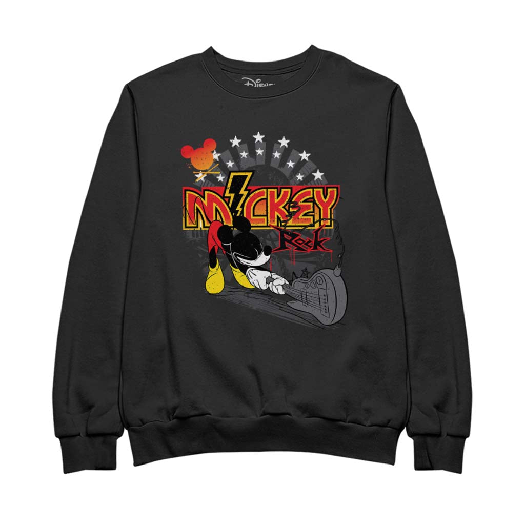 Disney Mickey Mouse Rock Band Guitar Smash Men's Sweatshirt product image 1