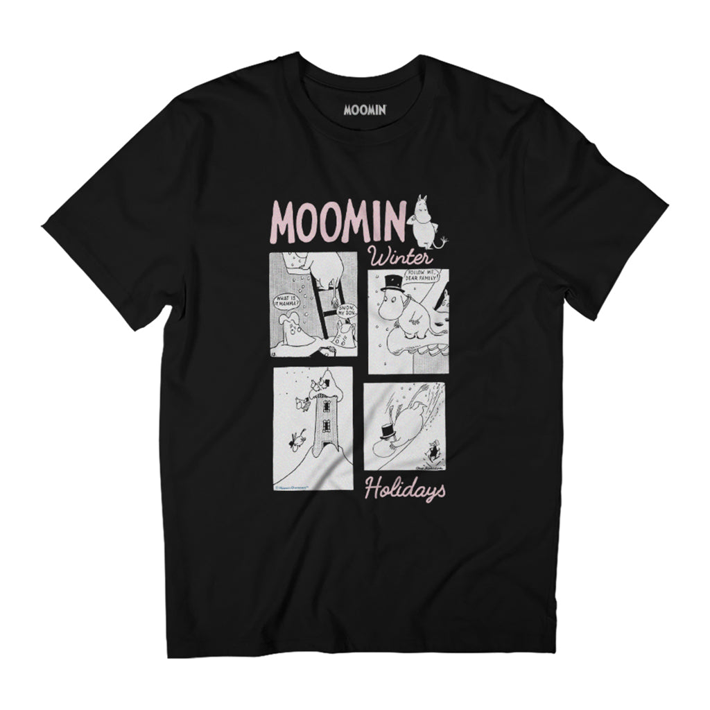 Moomin Snow Slide Winter Holidays Men's T-Shirt product image 1