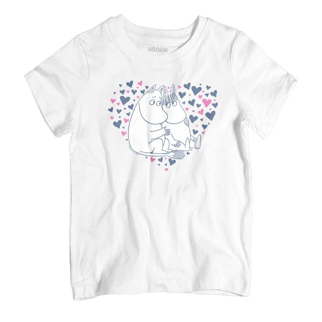 Moomin Moomintroll & Snorkmaiden Love Hearts Kid's T-Shirt product image 1